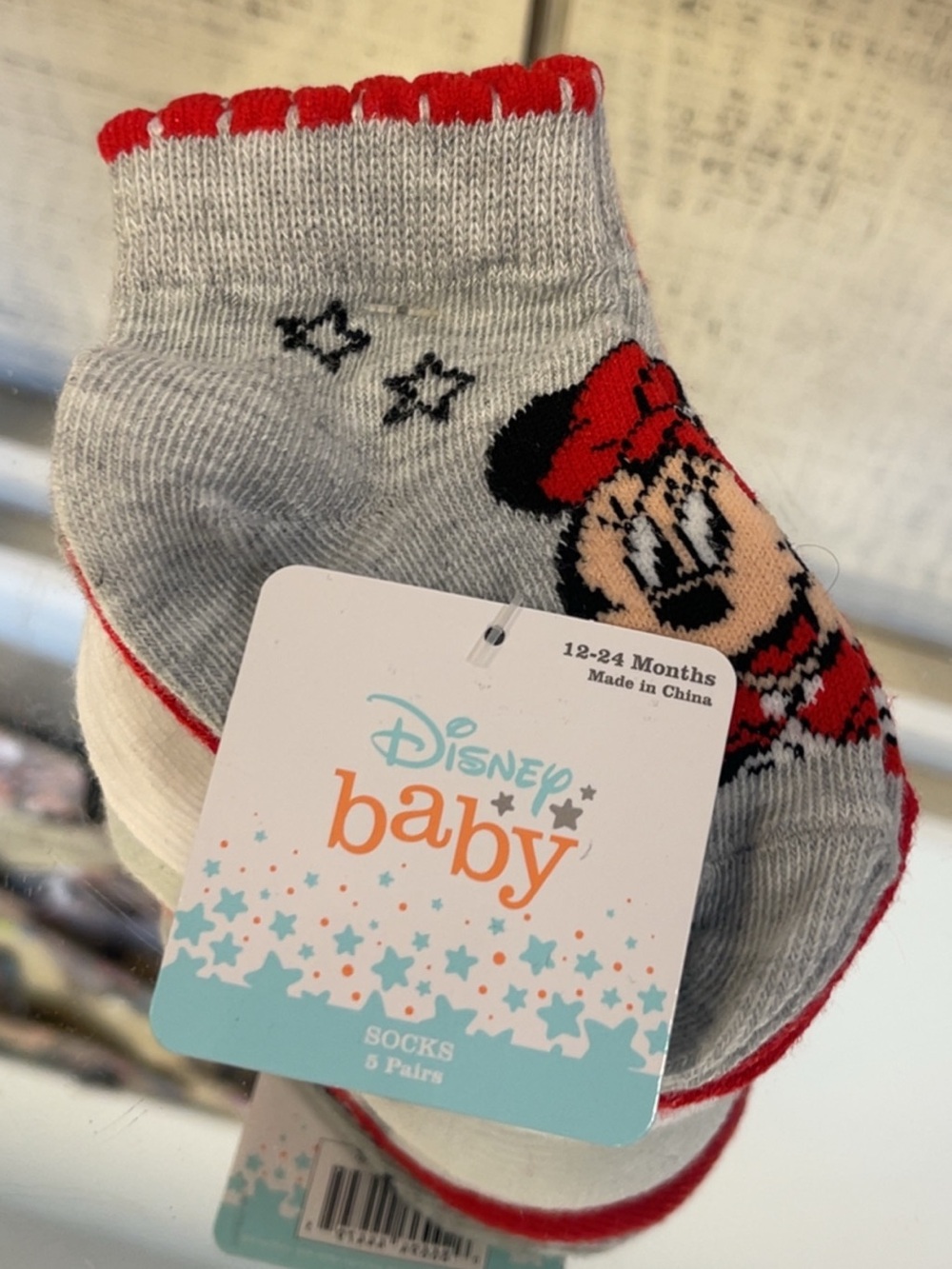 NWT - 5 Pack Disney Babies Socks. 12-24 Months